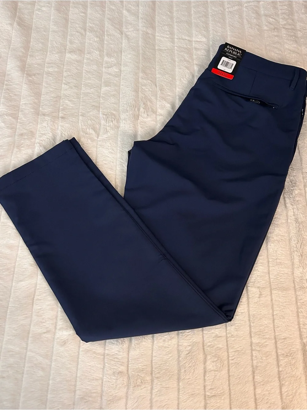 Banana Republic Men's Pants Slate Blue Performance Dress Pants Flat Front New
